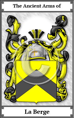 La Berge Family Crest Download (JPG) Book Plated - 600 DPI